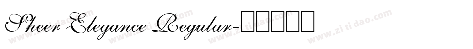 Sheer Elegance Regular字体转换